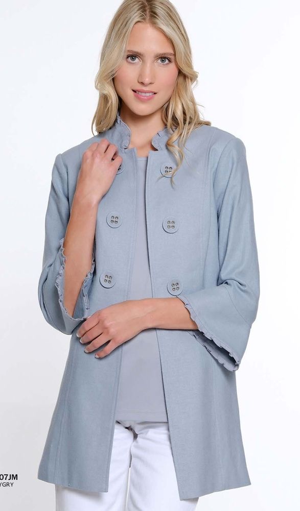 Skygry Bttn Lined Jacket