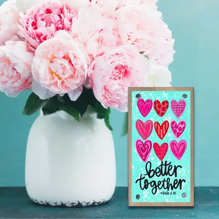 VG Hearts Better Together Happy Block