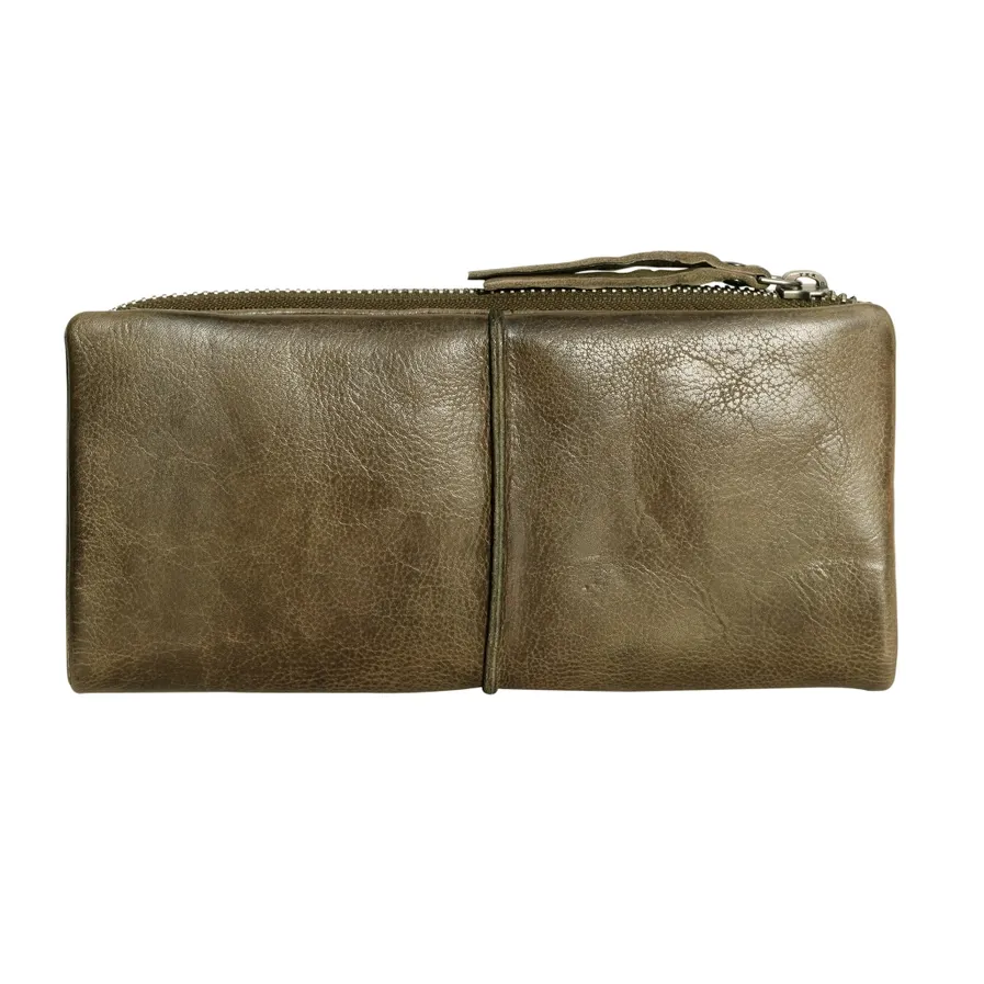 Andi Leather Wallet-Moss