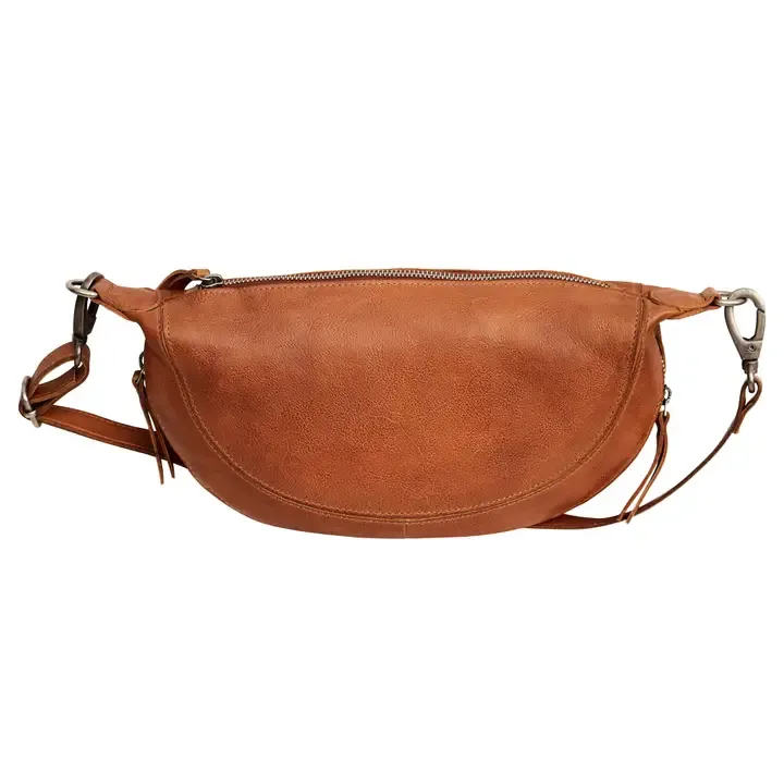Crosby Leather Crossbody Sling-Cognac