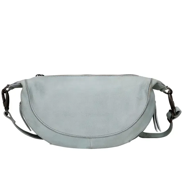 Crosby Leather Crossbody Sling-Sky Blue