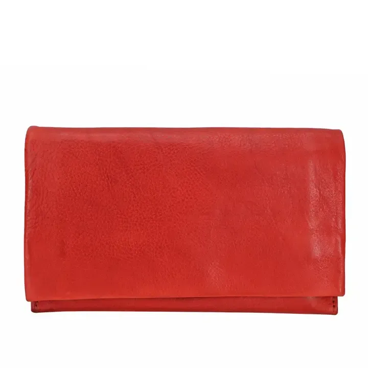 Eloise Leather Wallet-Red