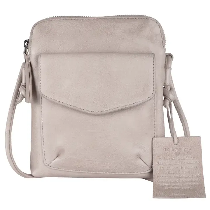 Ezra Leather Crossbody-Oat