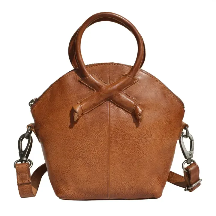Rhodes Leather Crossbody-Cognac