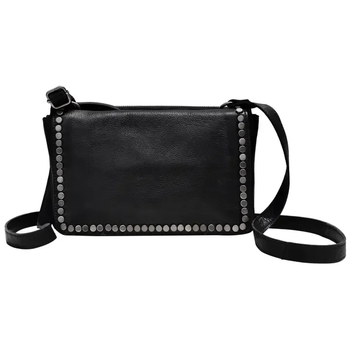 Scottie Leather Crossbody-Black