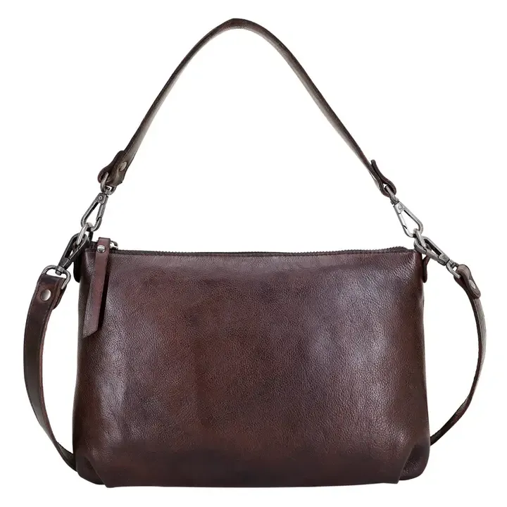 Stevie Leather Crossbody-Brown