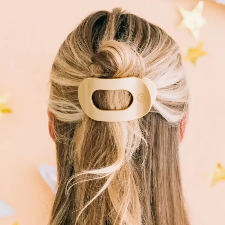 Champagne Toast-Round Flat Hair Clip-Small