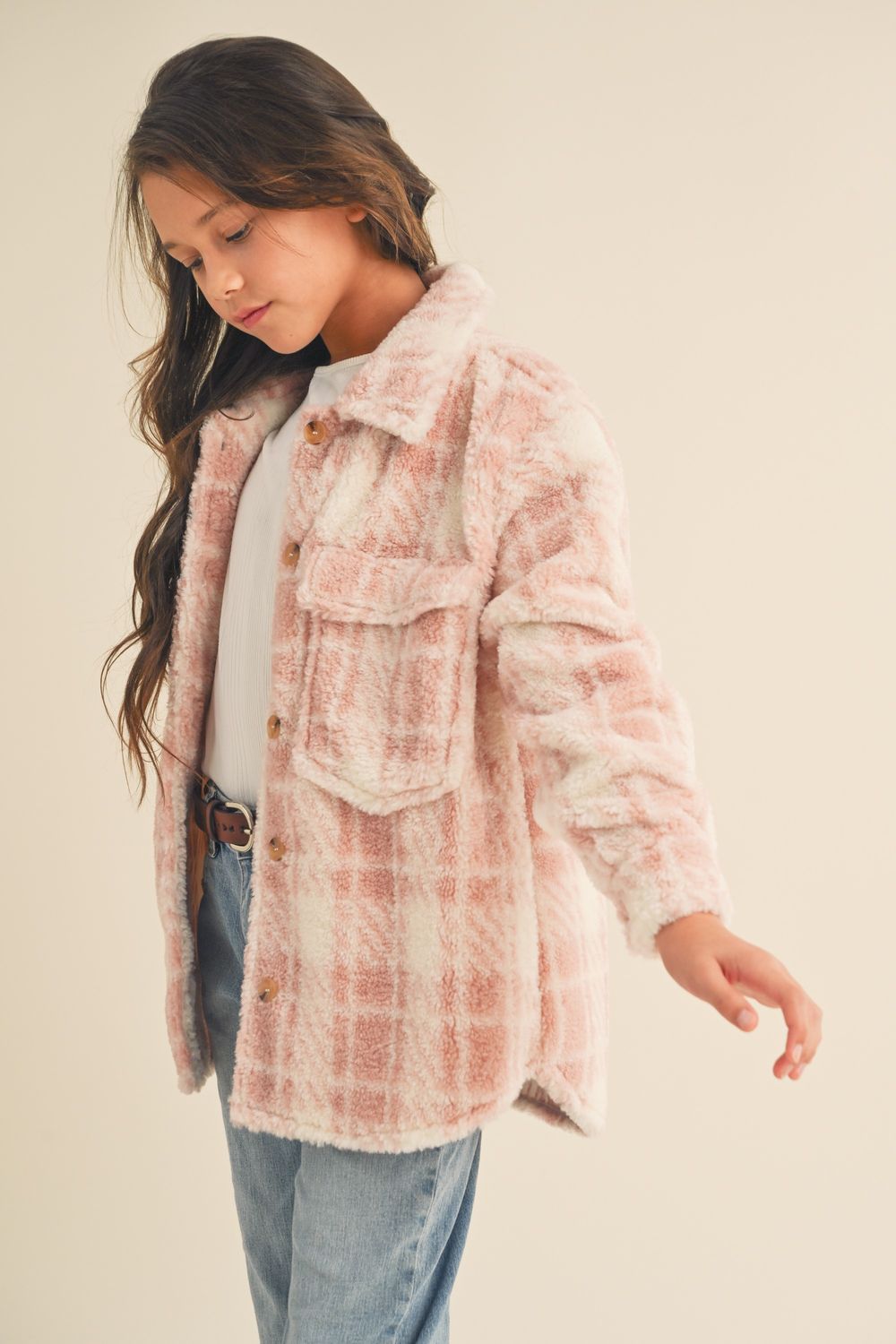 Tween Plaid Shacket