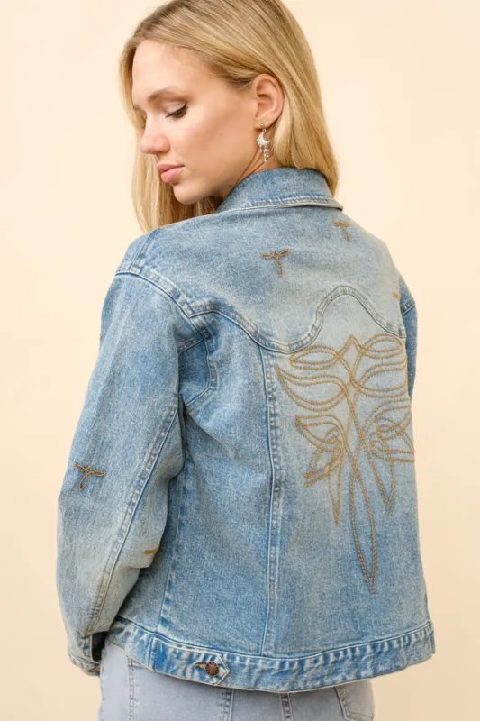 CS Boot Stitch Denim Jacket-Med Wash