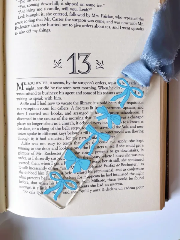 CS Acrylic Bookmarks-Blue Bows