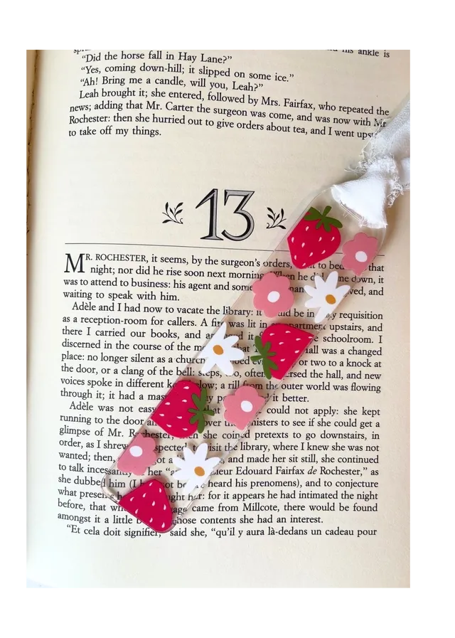 CS Acrylic Bookmarks-Strawberries/Flowers