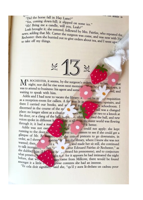 CS Acrylic Bookmarks-Strawberries/Flowers