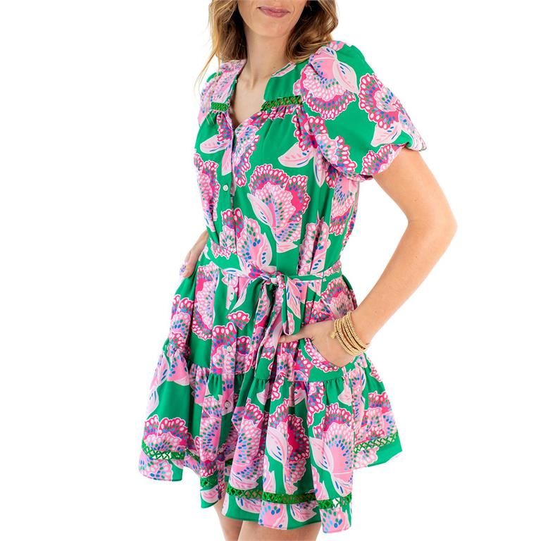 Addison Petal Tango Green Dress