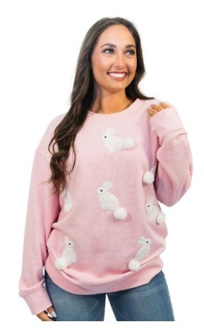 Hoppy Easter Pale Pink Sweatshirt