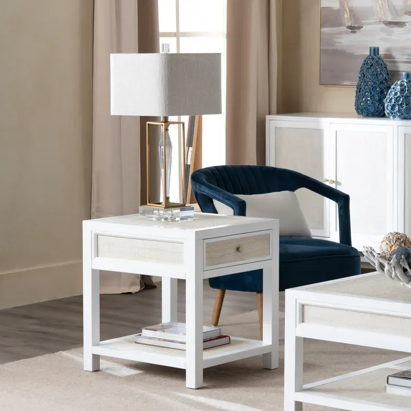 Thea Faceted Conical Column Table Lamp