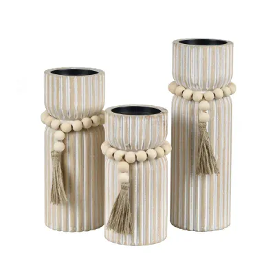 Kingsley Wood Candle Holder Medium
