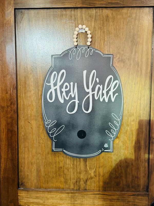 Black Bloom Hey Y&#39;all Hanger