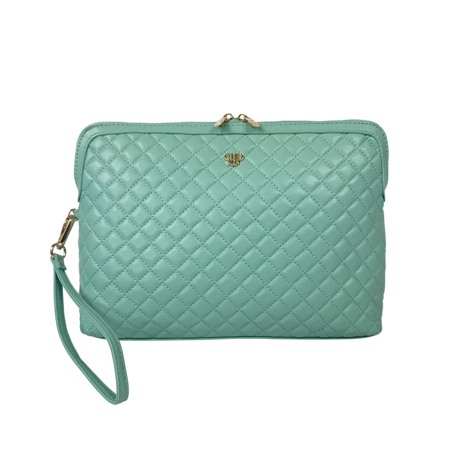 VG Litt Makeup Case-Turquoise Quilted