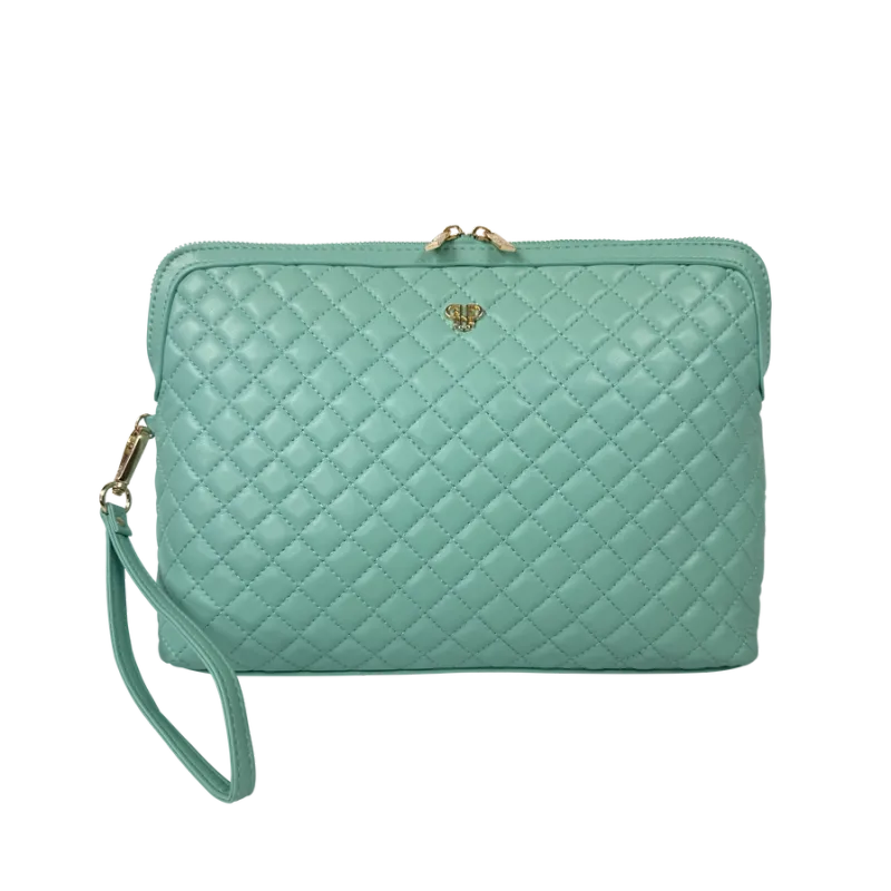 VG Litt Makeup Case-Turquoise Quilted