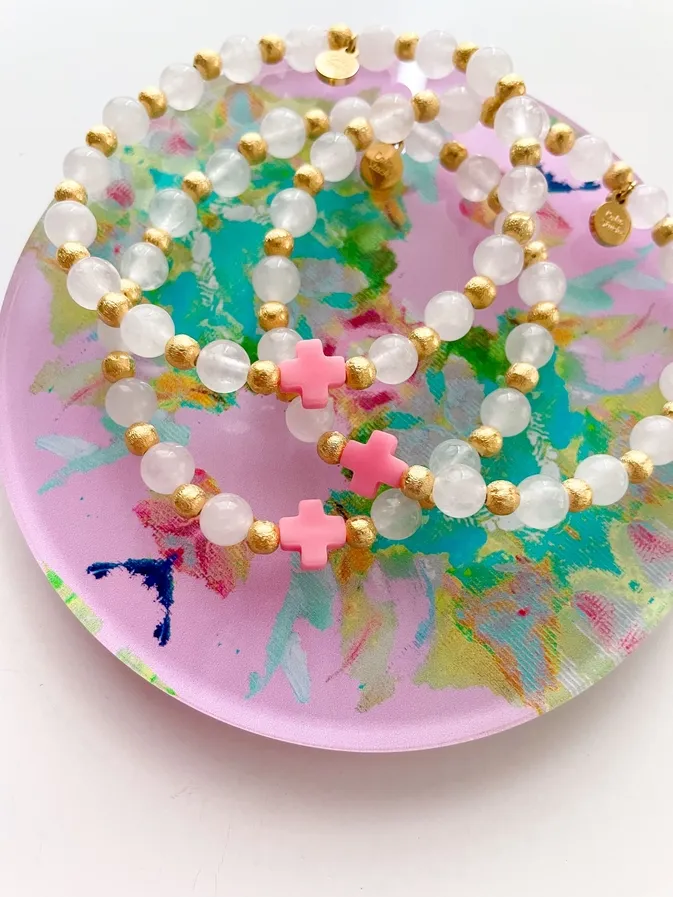 Everyday Pink Cross Bracelet