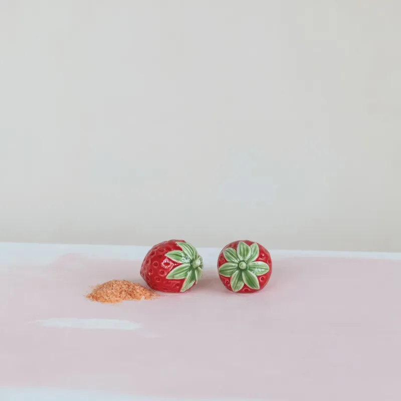 Stoneware Strawberry S&amp;P Shakers