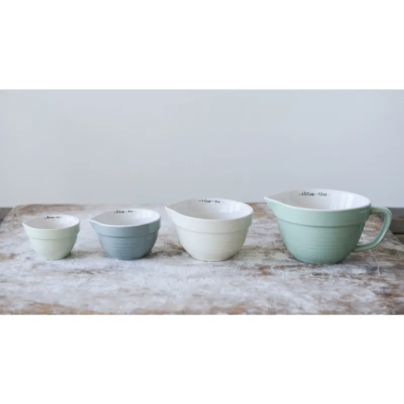 Stoneware Batter Bowl Measuring Cups-DA9490