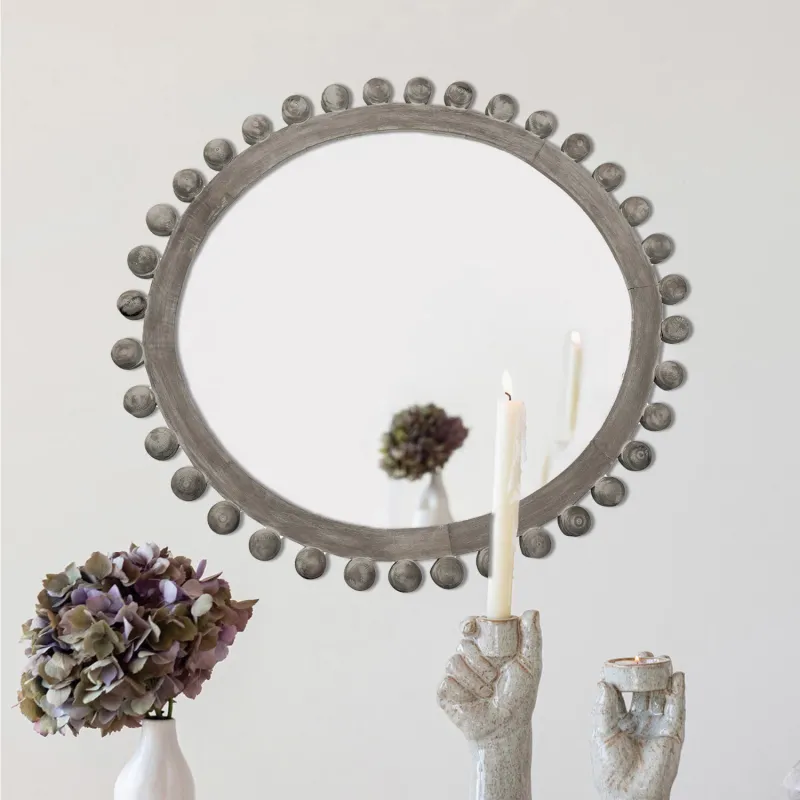 Mango Wood Framed Mirror-DF6511