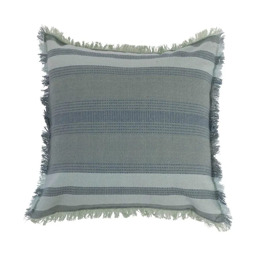 Sq. Woven Cotton Case W/Stripes-DF5574