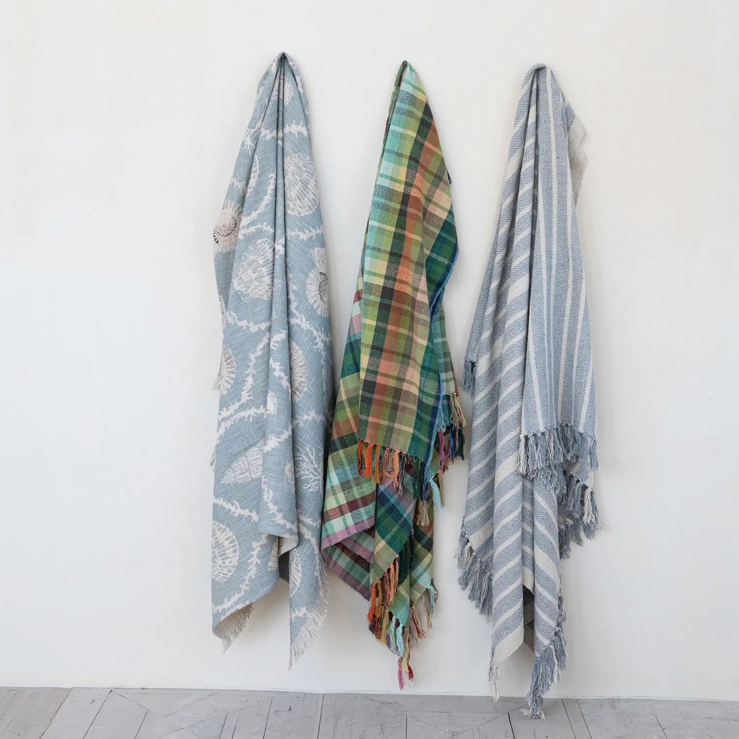 Woven Recycled Coton Throw-DG0580