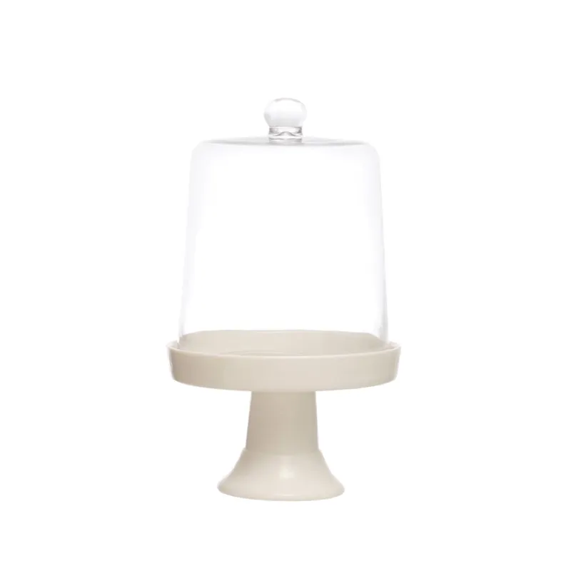 S/2 Cake Stand W/Cloche-DF7902
