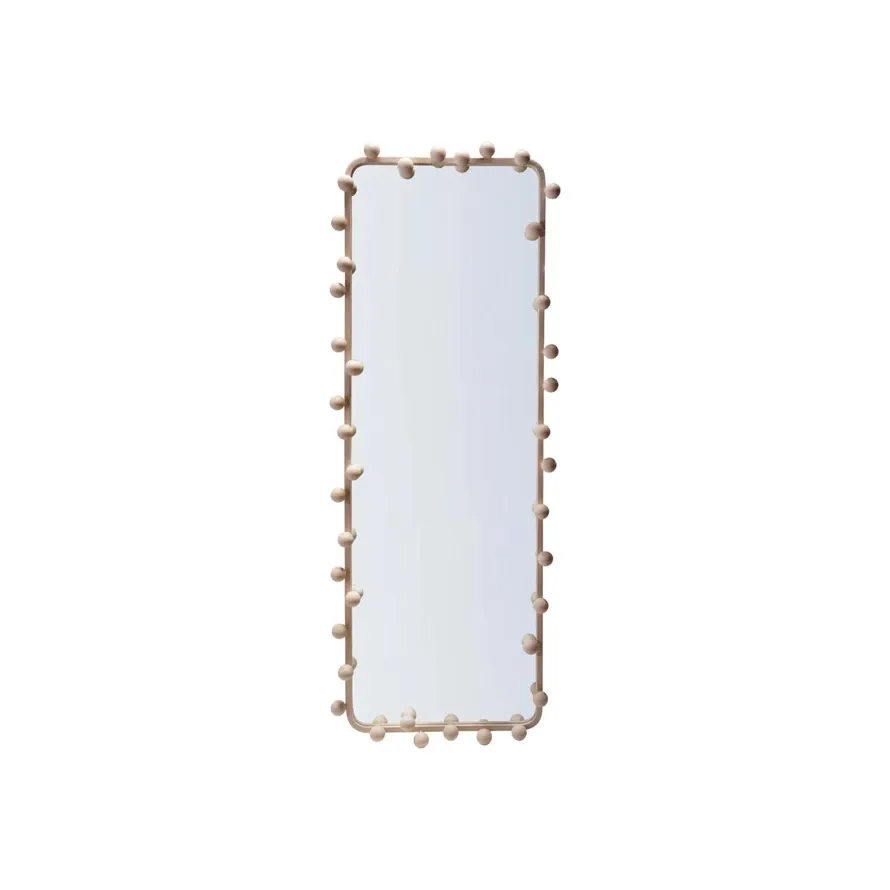 Metal Ball Framed Wall Mirror