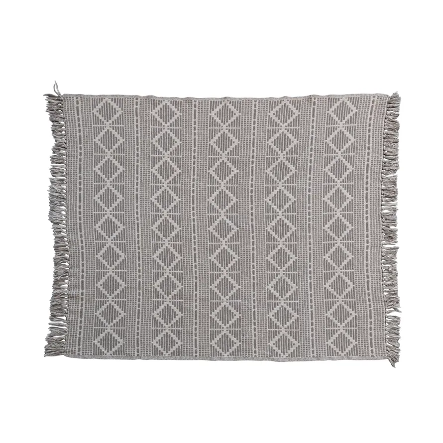 Recylced Cotton Jacquard Throw