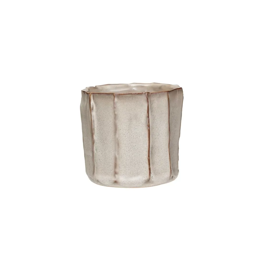 Stoneware Planter White