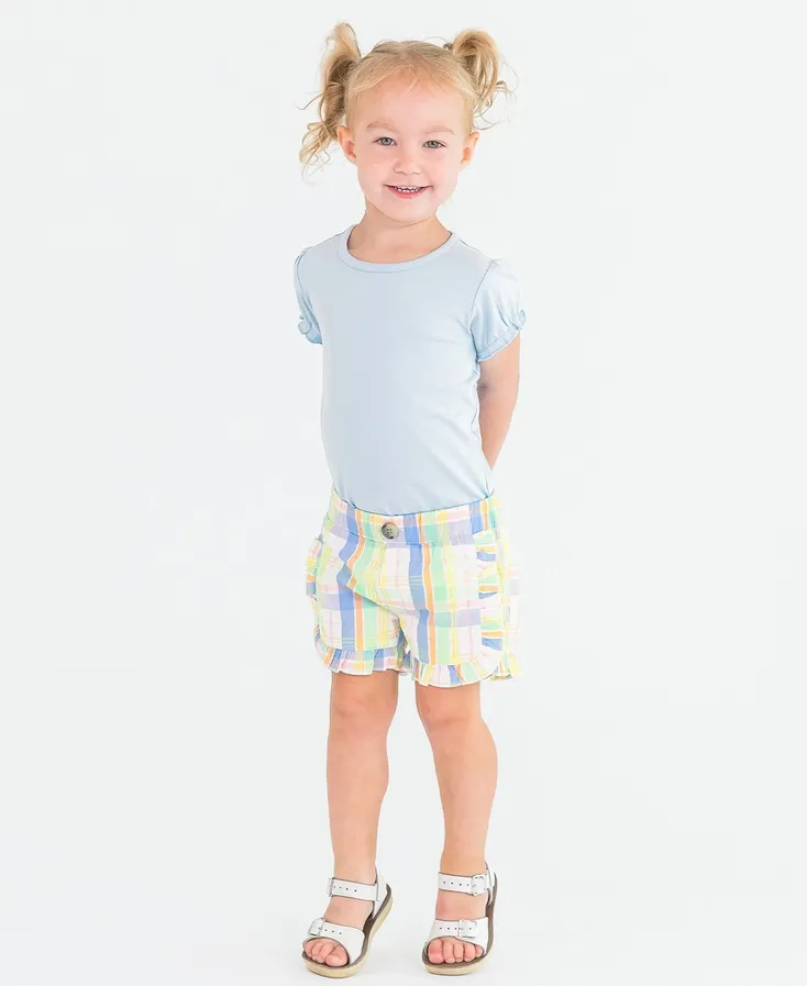 CS Puff Sleeve Bodysuit-Windsurfer Blue