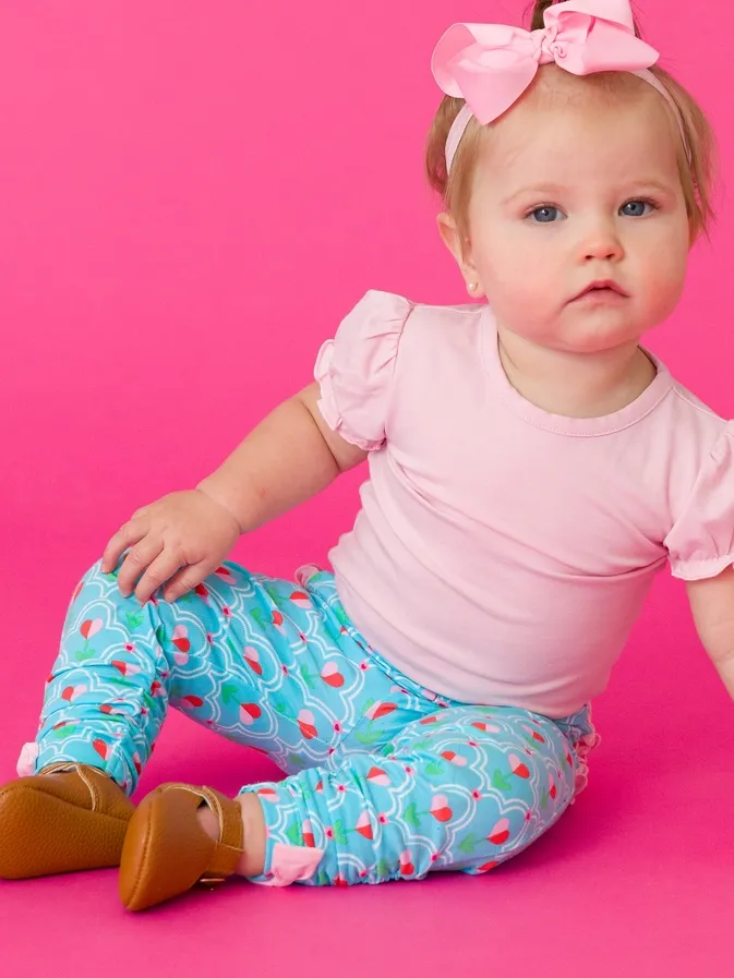 CS Puff Sleeve Bodysuit-Pink