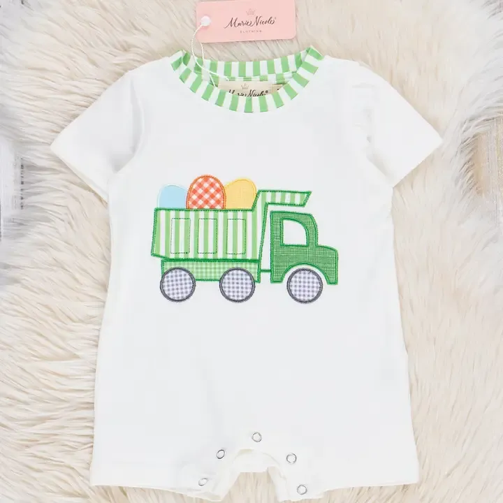 Lt. Green Striped Easter Truck Johnny