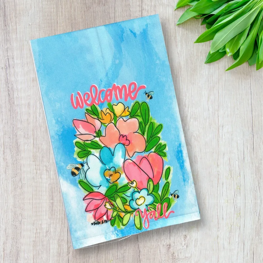 VG Welcome Y&#39;all Tea Towel