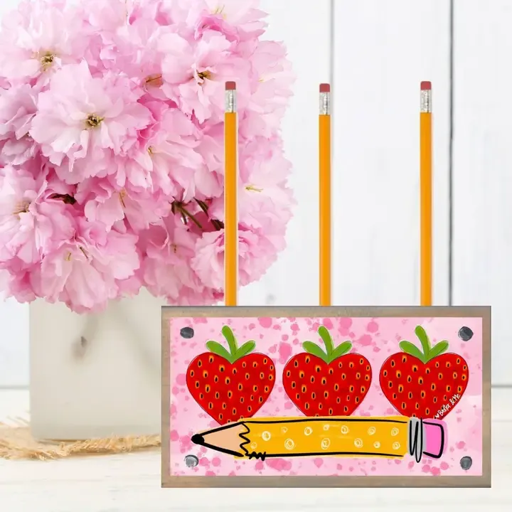 VG Berry Pencil Pen Holder Happy Block