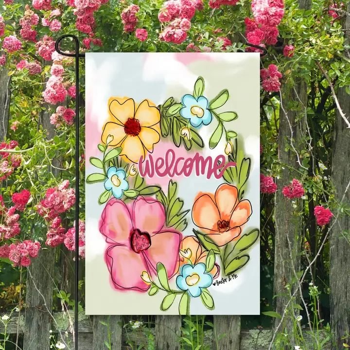 VG Blooming Welcome Garden Flag