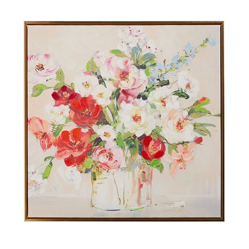 23.5&quot; Floral Vase Framed Wall Art