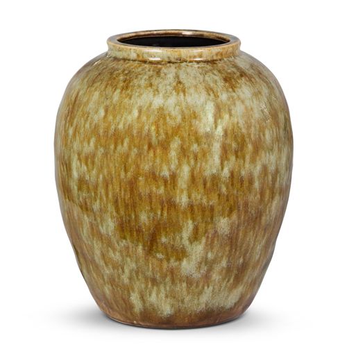 14&quot; Glazed Stoneware Vase