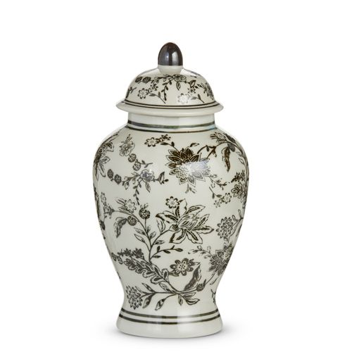 11&quot; Brown &amp; Ivory Ginger Jar