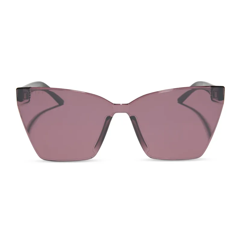 Goldie Black+Aubergine with Silver Flash