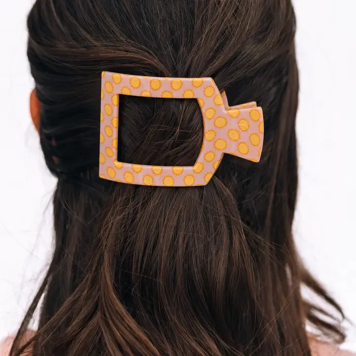 Square Flat Hair Clip Medium Sunny Days Ahead