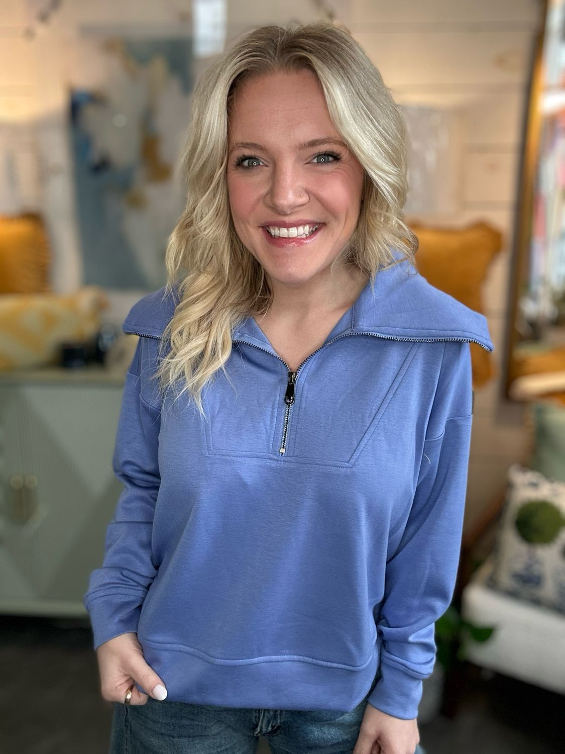 Pretty Thoughts Top-Blue