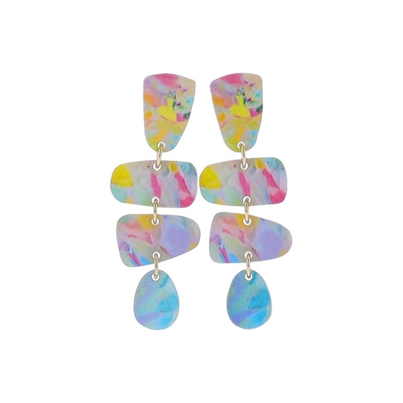 Multi Acrylic Geo Shape Earrings