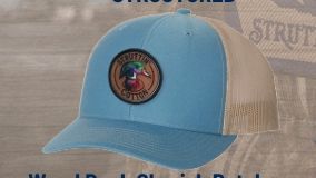 Wood Duck Cherish Patch on Columbia Blue Trucker