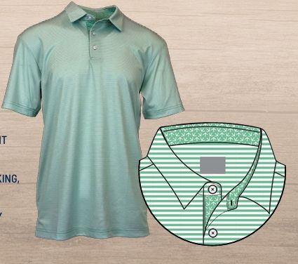 Andy Stripe Polo-Green
