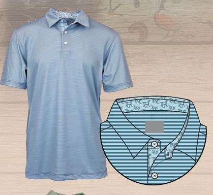 Andy Stripe Polo-Blue