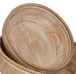 Beaded Wooden Bowls Sm